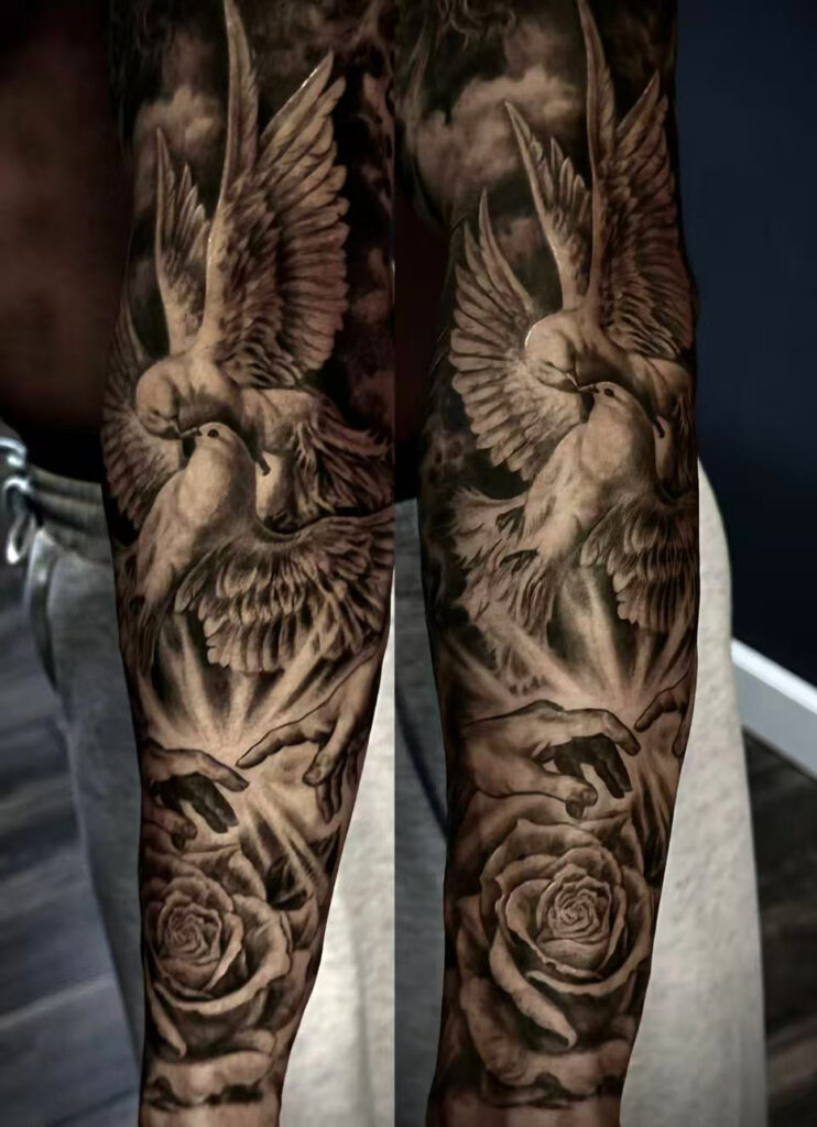 Dawei tattoo Double Pigeon